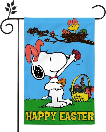 Happy Easter - Snoopy Dog Garden Flag