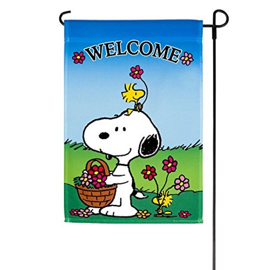 Spring Peanuts Welcome Garden Flag