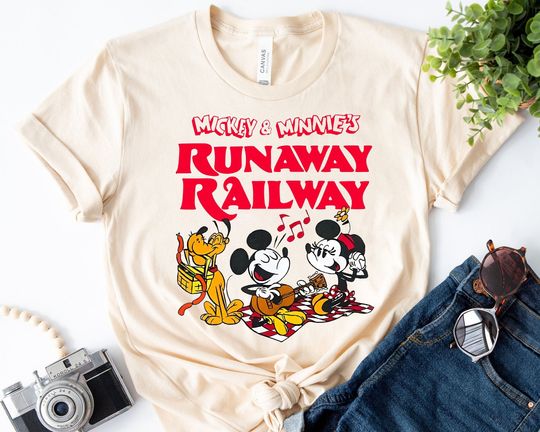 Discover Pluto Camping Runaway Railway Shirt Mickey Minnie Pluto Shirt