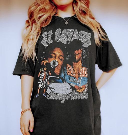 21 Savage Fan Shirt | 90s Bootleg Style 21 Savage Fan Shirt