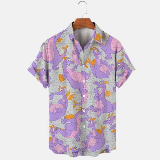 Discover Disney Mens Shirt Mickey Figment Hawaiian Shirt