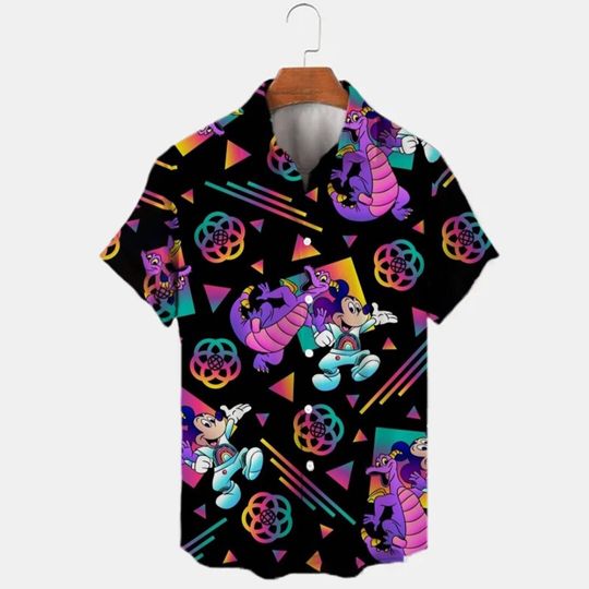 Discover Mickey Figment Epcot Hawaiian Shirt, Vacation Gifts Ideas