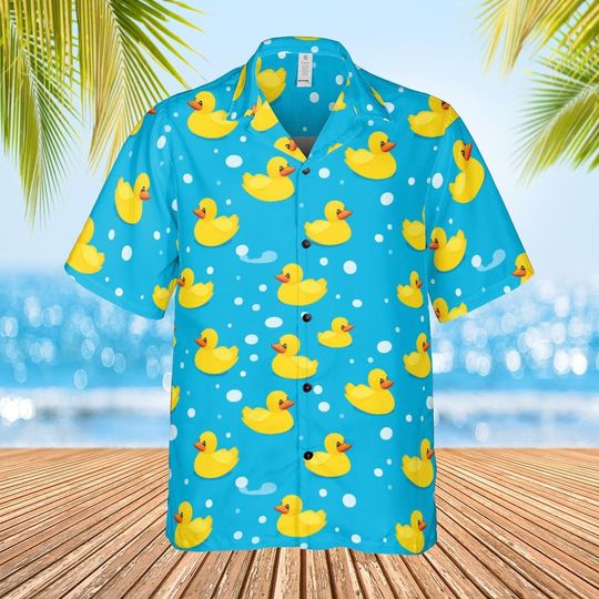 Rubber Duck Print Hawaiian Shirt