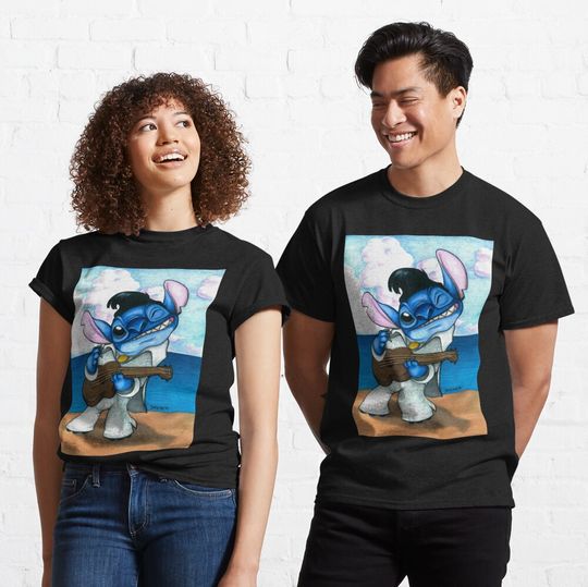 Discover Elvis Stitch Classic T-Shirt, Disney Lilo Stitch Shirt