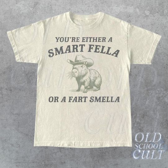 Discover Are You A Smart Fella Or Fart Smella Vintage Style Shirt, Retro Cartoon T Shirt
