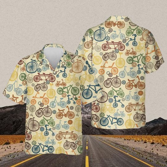Discover Cycling Vintage Hawaiian Shirt, Biker Cycling Shirt, Cycling Gift Shirt