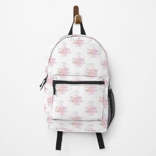Mother's Day Gift, Mother & Daughter, Pink Theme Letter  Backpack