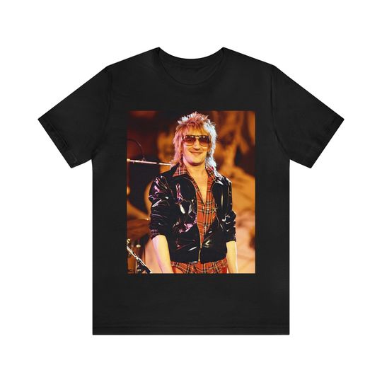 Rod Stewart Retro Aesthetic Unisex 70s Music T-Shirt, Vintage Bootleg Minimal Graphic T-Shirt, 80s 90s Pop Merch Shirt, Retro Gift For Fans