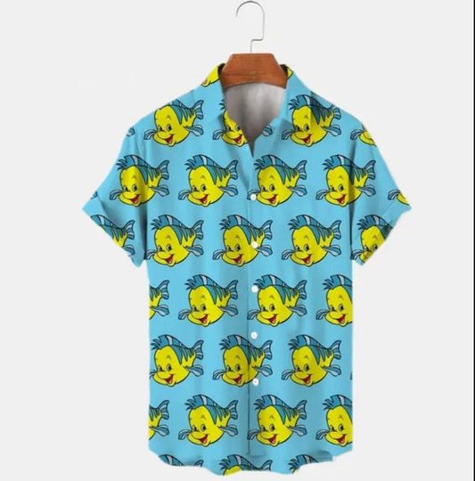 Disney Inspired Little Mermaid Hawaiian Shirt, Vacation Gifts Ideas