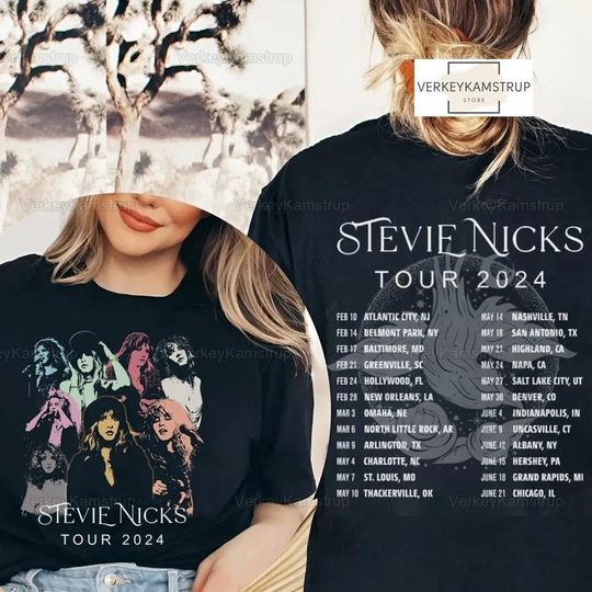 Discover Stevie Nicks Tour 2024 Shirt, Retro Stevie Nicks, Fleetwood Mac Shirt
