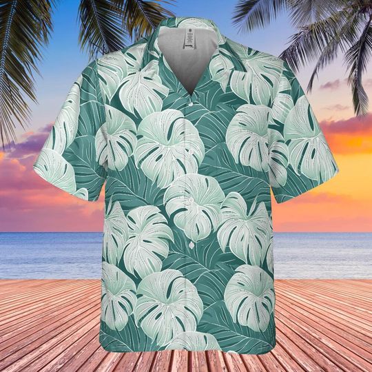 Monstera Hawaiian Shirt - Plant Aloha Shirt for Men