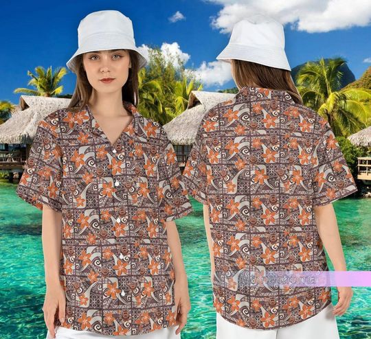 Moana Summer Hawaiian Shirt, Disneyland Beach Vacation Hawaii Shirt