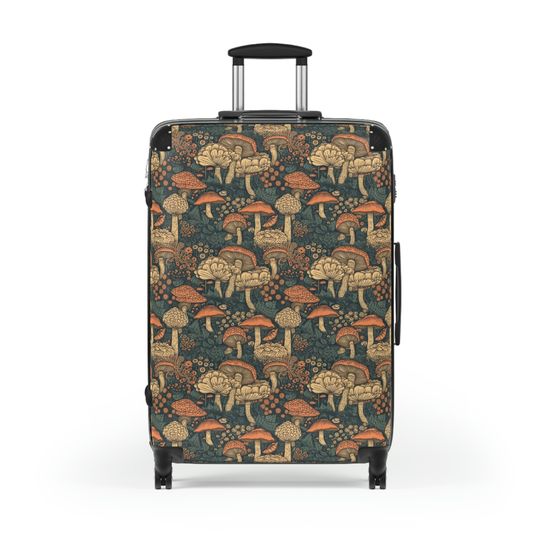 Mushroom Pattern - Travel Suitcases