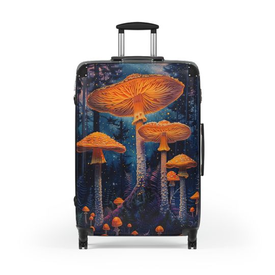 Discover Psychedelic Mushroom Forest Suitcase