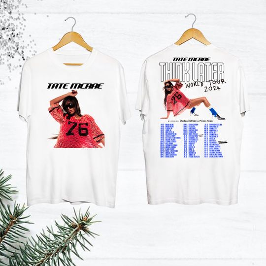 Discover Tate McRae - The Think Later World Tour 2024 Tour T-Shirt