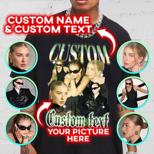 Personalized Bootleg Shirt, Custom Photo Shirt