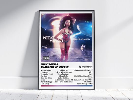 Nicki Minaj Poster Print | Beam Me Up Scotty Album Poster | Music Poster