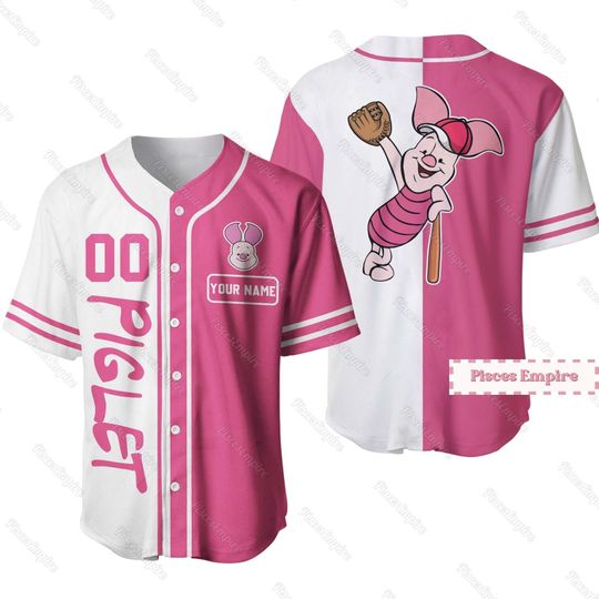 Discover Disney Piglet Jersey Shirt, Pooh Piglet Baseball Shirt, Winnie The Pooh Jersey