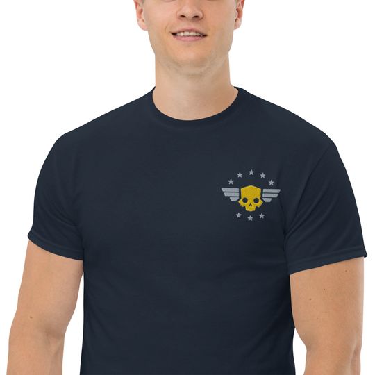 Helldivers Embroided Shirt, Men's classic tee, Helldivers