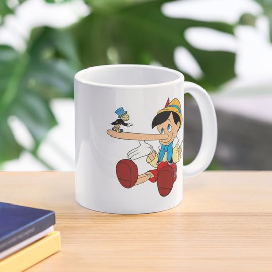 Jiminy Cricket angry with pinocchio Coffee Mug