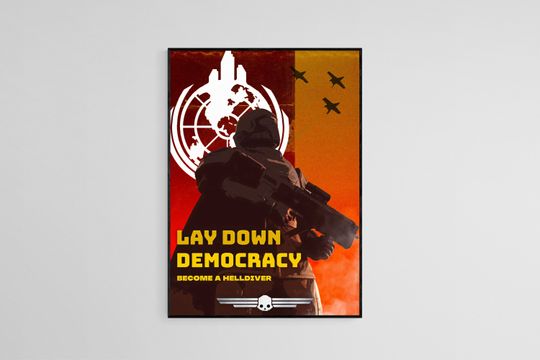 Discover Helldivers Print, Video Game Art, Gaming Poster, Wall Decor