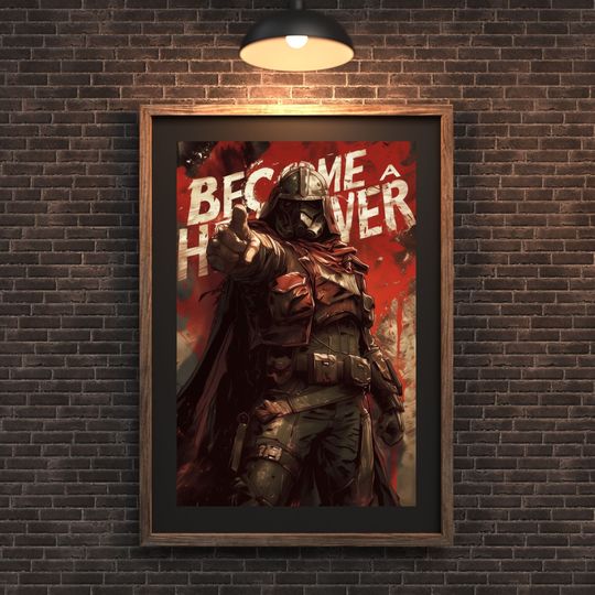 Helldivers 2 Style Recruitment Wall Graffiti  | Matte Poster