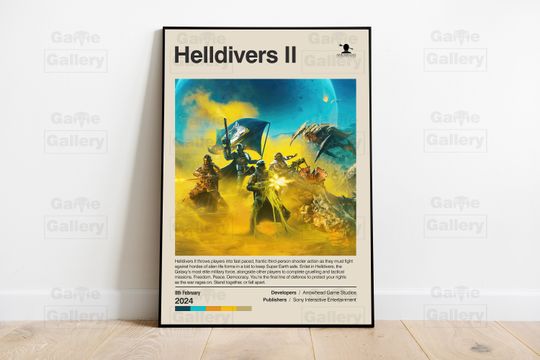 Discover Helldivers II Poster Gaming Room Poster Video Game Poster