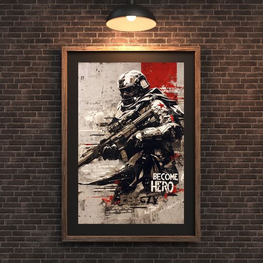 Helldivers 2 Style Recruitment - Propaganda Graffiti | Matte Poster