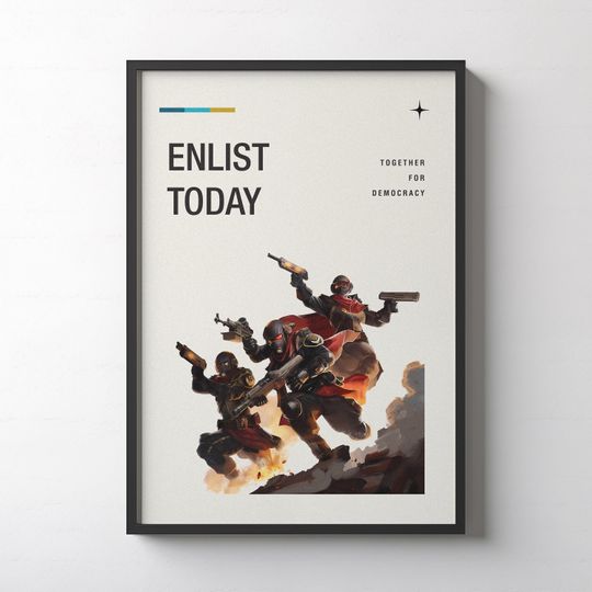 Helldivers 2 Poster, Helldivers 2 Propaganda Poster, Gaming Art