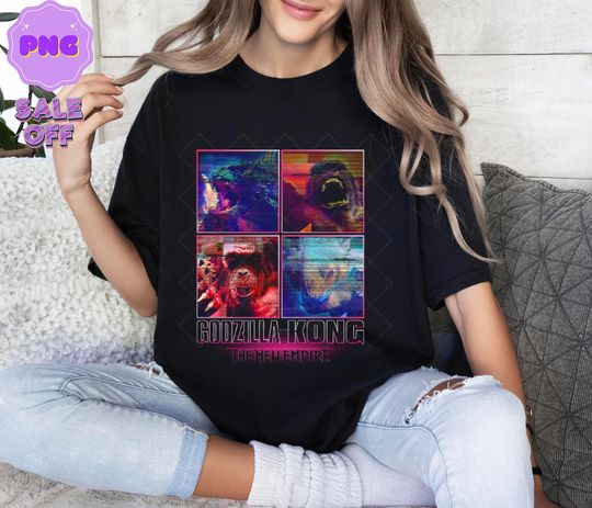 god zilla X Kong The New Empire 2024 T-Shirt, god zilla X Kong Png T-Shirt