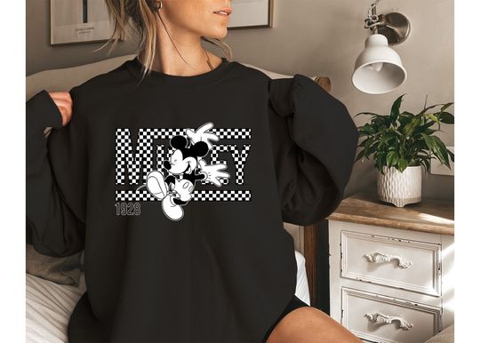 Discover Vintage Retro Mickey Sweatshirt, Vintage Minnie Sweatshirt, Mickey Disney Crewneck