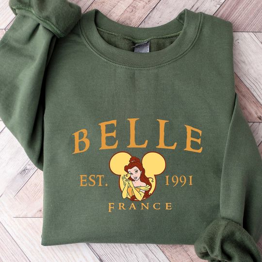 Discover Retro Disney Belle Sweatshirt, Disney Princess Sweat, Princess Sweatshirt