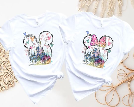 Disney Watercolor Castle Shirt, Magic Kingdom Shirt, Disney Family Shirt