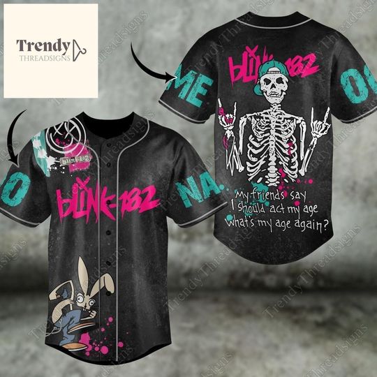 Custom B182 Baseball Jersey, B182 Jersey Shirt, B182 Band, B182 Shirt