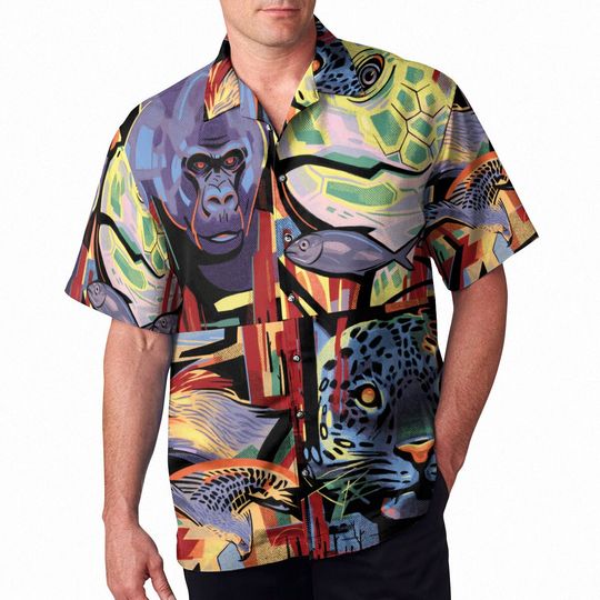 Discover Unisex Hawaiian T- Shirt Exotic Animal