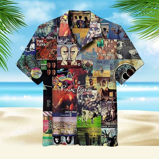 Vintage Pink Floyd Collage Universal Hawaiian Shirt