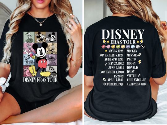 Discover Vintage Disneyland Eras Tour  Shirt, Mickey And Friends Shirt, Retro Walt Disneyworld, Disney Eras Tour, Mickey Eras Tour Shirt, Disney Trip