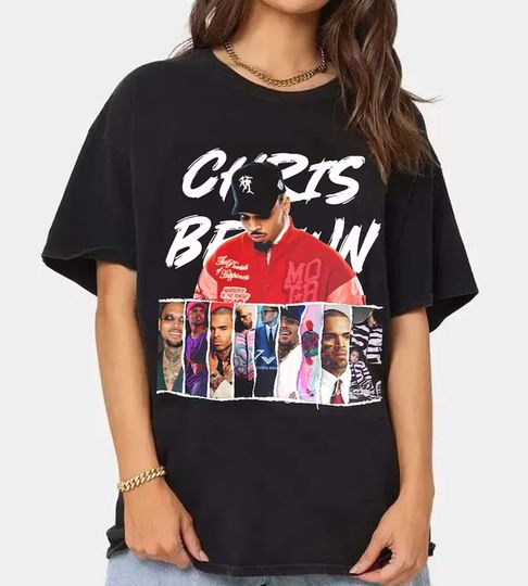 Retro Chris Brown Signature T-Shirt, Chris Brown 11:11 Tour Shirt
