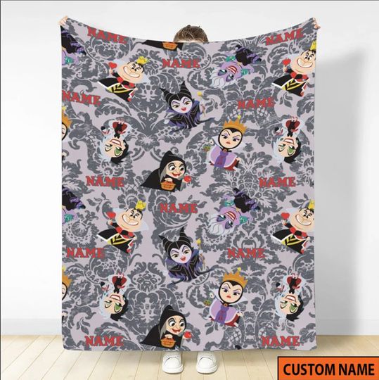 Disney Villains Chibi Sofa BLANKET Halloween Gift Christmas Gift