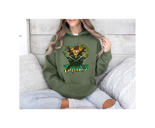 TMNT, classic, cartoon hoodie, nostalgia, 2003, Pizza