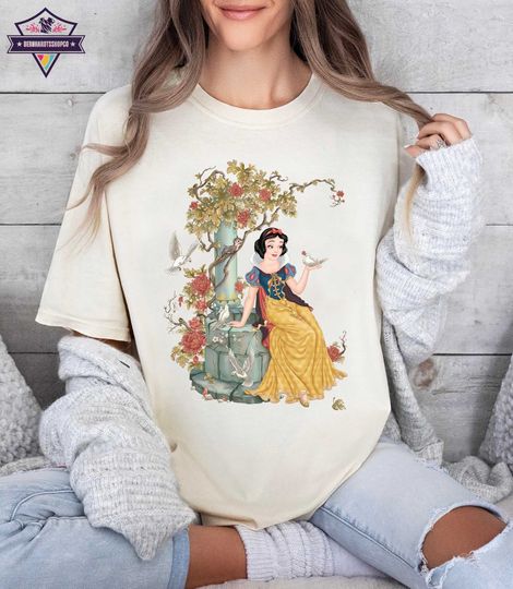 Vintage Disney Princess Snow White Shirt, Snow White Floral Outfit