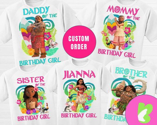 Personalized Birthday Shirt Moana Birthday Shirt