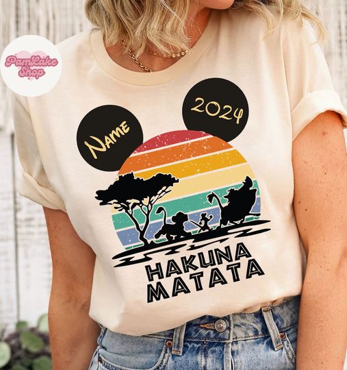 Personalized Disney Hakuna Matata shirt, Animal Kingdom Shirt, Disney Lion King, Disney Family Trip Shirts, Matching Disney Vacation Shirt
