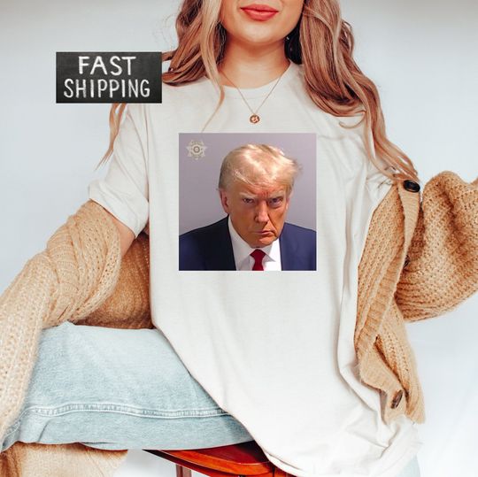 Discover Donald Trump Mugshot 2023 T-Shirt, Trump Mugshot Shirt