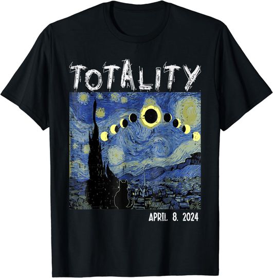 Art Solar Eclipse 2024 Totality April 8 2024 Girls Women Men T-Shirt