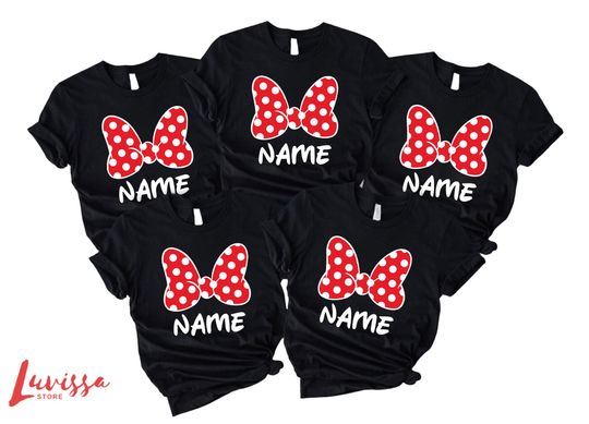 Custom Disney Shirts, Customizable Disney Mommy and Me Sweatshirt, Minnie Graphic Tees for Kids, Personalized Disney Birthday Gift for Girls