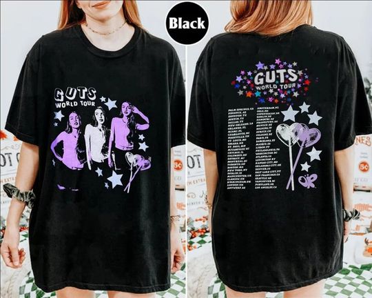 Discover Guts Olivia 2024 World Tour Unisex Shirt, Vintage Olivia Guts Tour Shirt