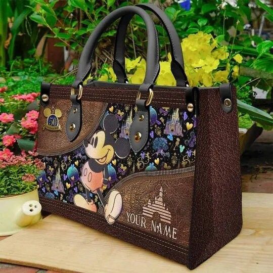 Discover Vintage Mickey Leather HandBag,Mickey Handbag,Love Disney,Disney Handbags