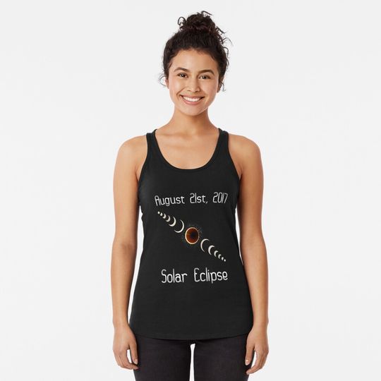 Discover Solar Eclipse 2017 Memorabilia Racerback Tank Top