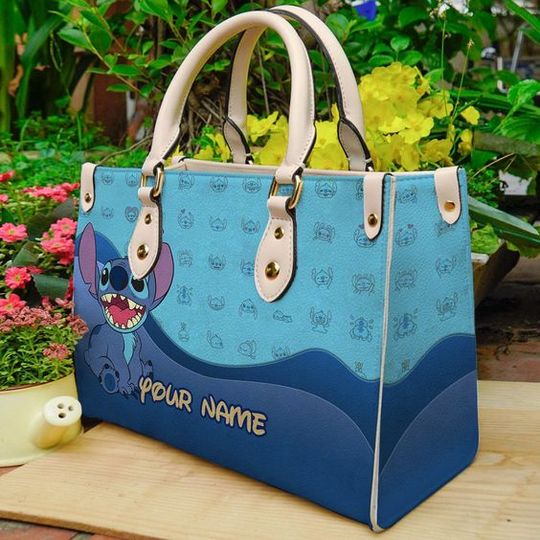 Personalized Disney Stitch Leather Bag